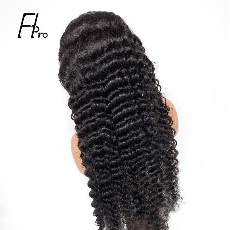 180% Destiny 13x4 Front Lace Wig Free Part Hair Deep Wave Texture Natural Color